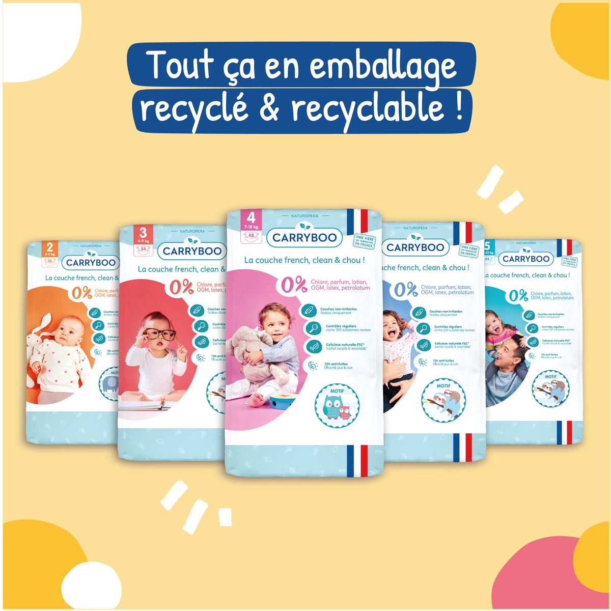 3760001769425 - Carryboo Nature - Couches naturelles et chou, T6 (16-30kg)