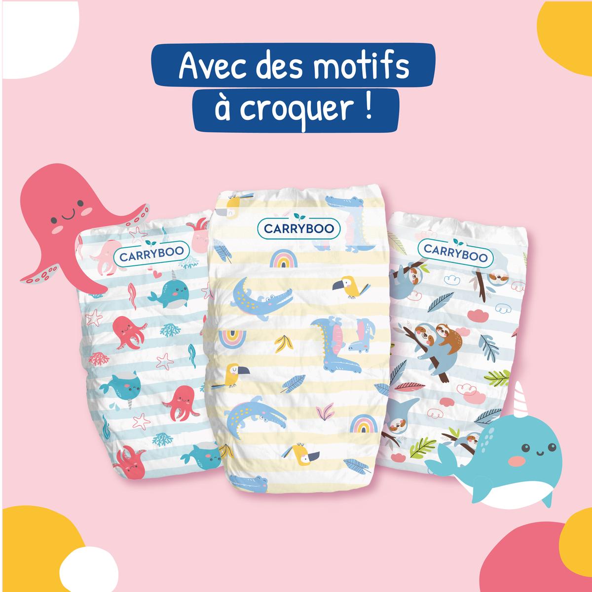3760001769425 - Carryboo Nature - Couches naturelles et chou, T6 (16-30kg)