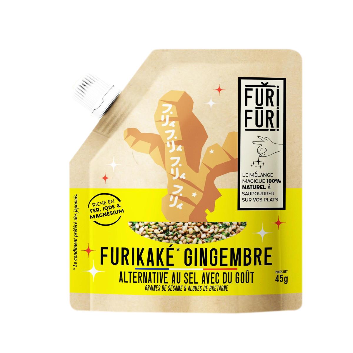3770024769425 - Furifuri - Furikaké Gingembre - Alternative au Sel - Condiment Graine de Sésame et Algues