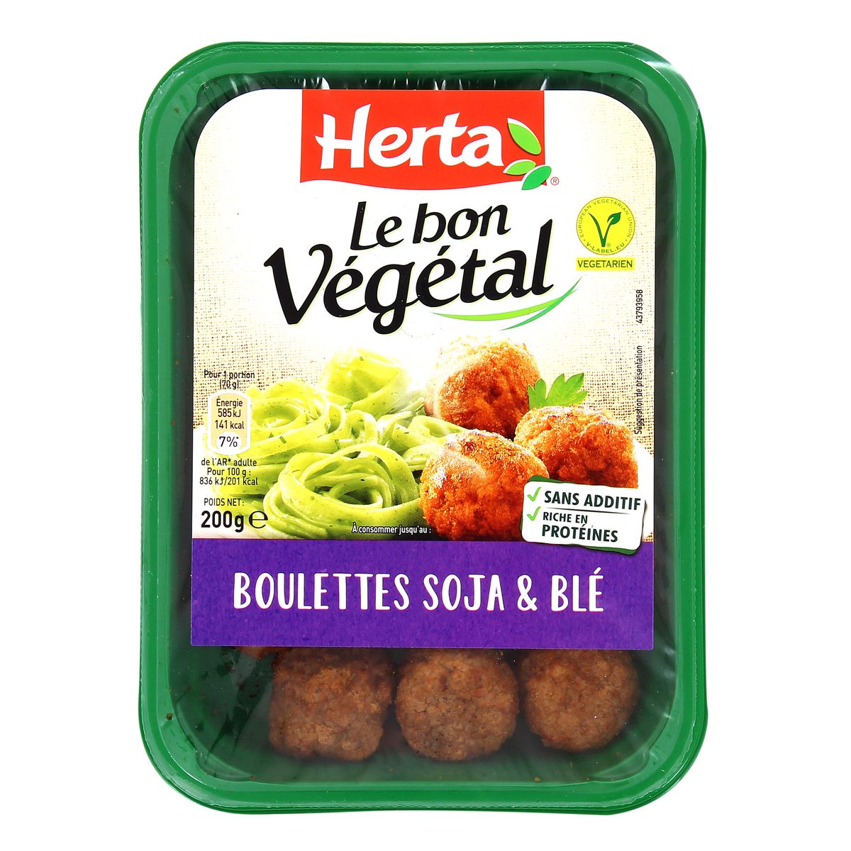 Herta Le Bon Vegetal Boulette Soja Ble 200g Houra Fr