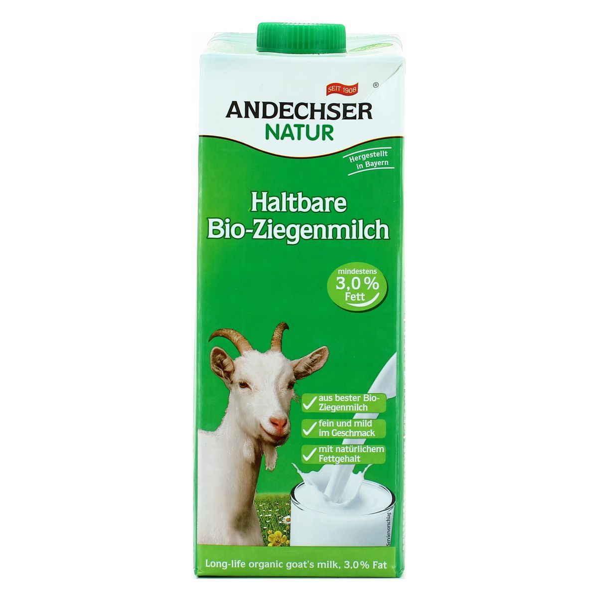 Achat / Vente Andechser Natur Lait de chèvre bio entier 3,0 % MG, 1L