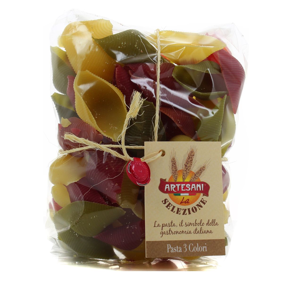 3760077531926 - Artesani - Pâtes Conchiglioni 3 couleurs