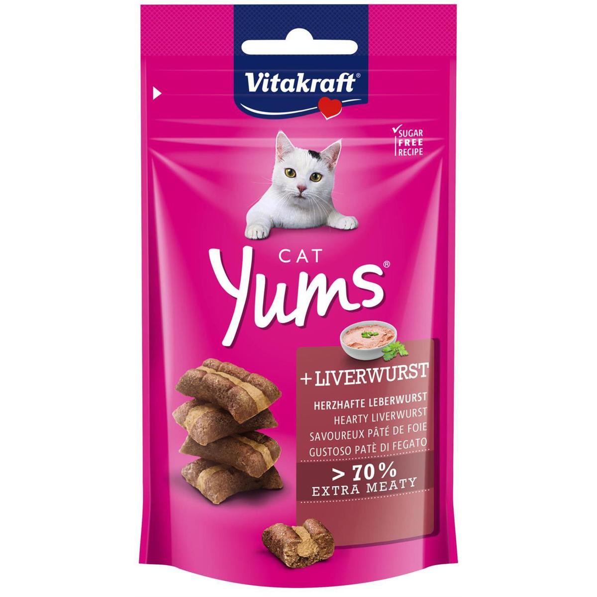 4008239288226 - Vitakraft Cat Yums - Bouchées au Pâté de Foie - Friandise récompense pour chat
