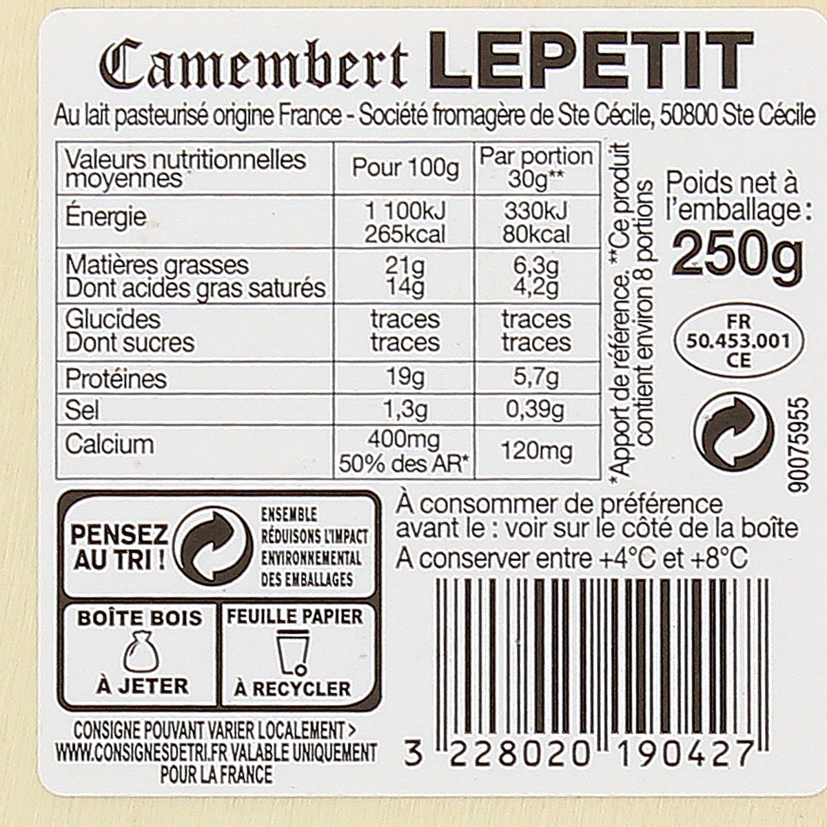 3228020190427 - Lepetit - Camembert