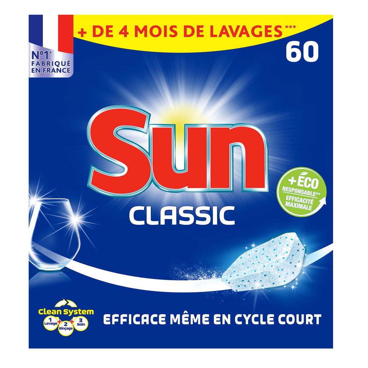 Sun - Pack de 3 - Sun Capsules Lave-Vaisselle Optimum Pure Tout En