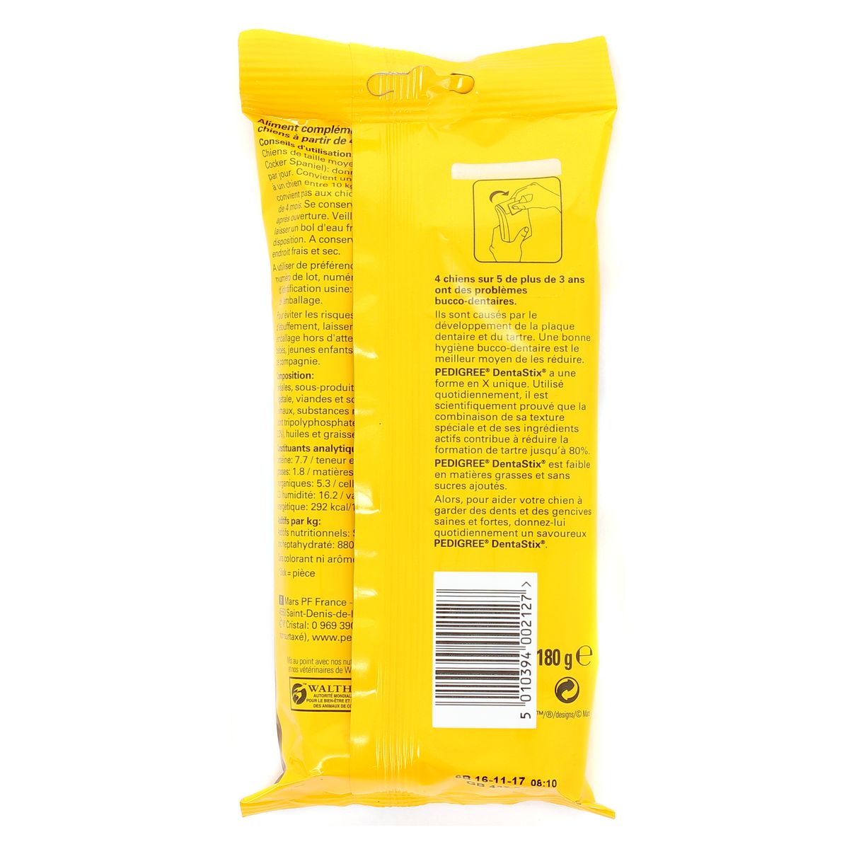 5010394002127 - Pedigree - Dentastix Daily Oral Care - Bâtonnets Hygiène Bucco-Dentaire pour moyen chien x7