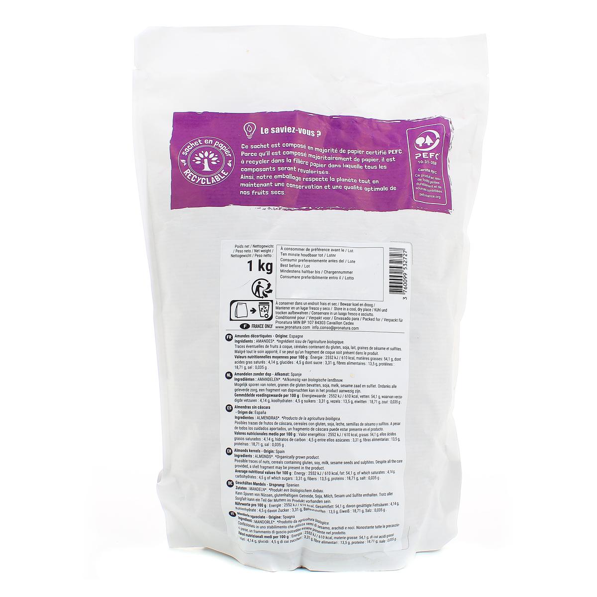 3760099532727 - Pronatura - Amandes Décortiqués, Bio