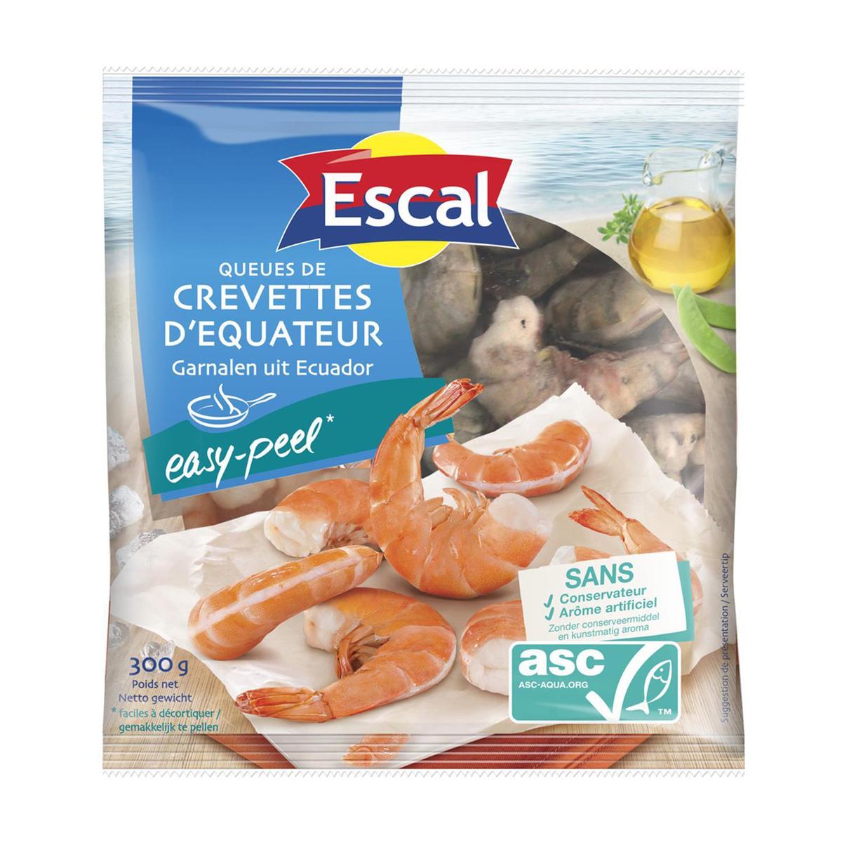 3261081234327 - Escal - Queues de crevettes crues d'Equateur avec carapace ASC
