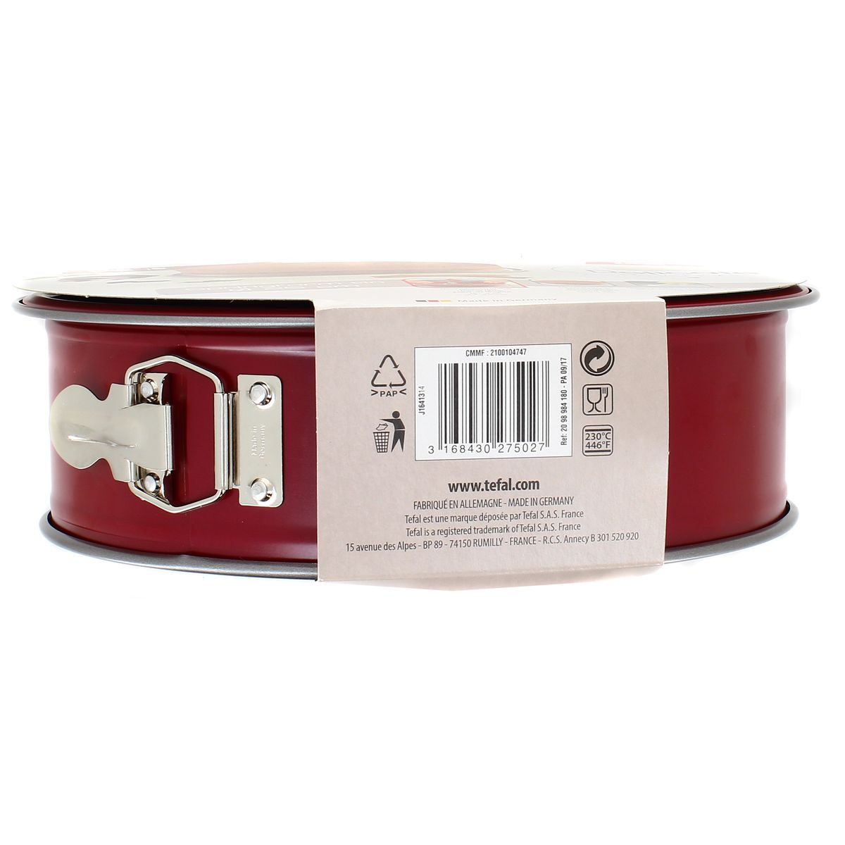 3168430275027 - Tefal - Moule à Charnière Delibake - Acier Rouge Carbone