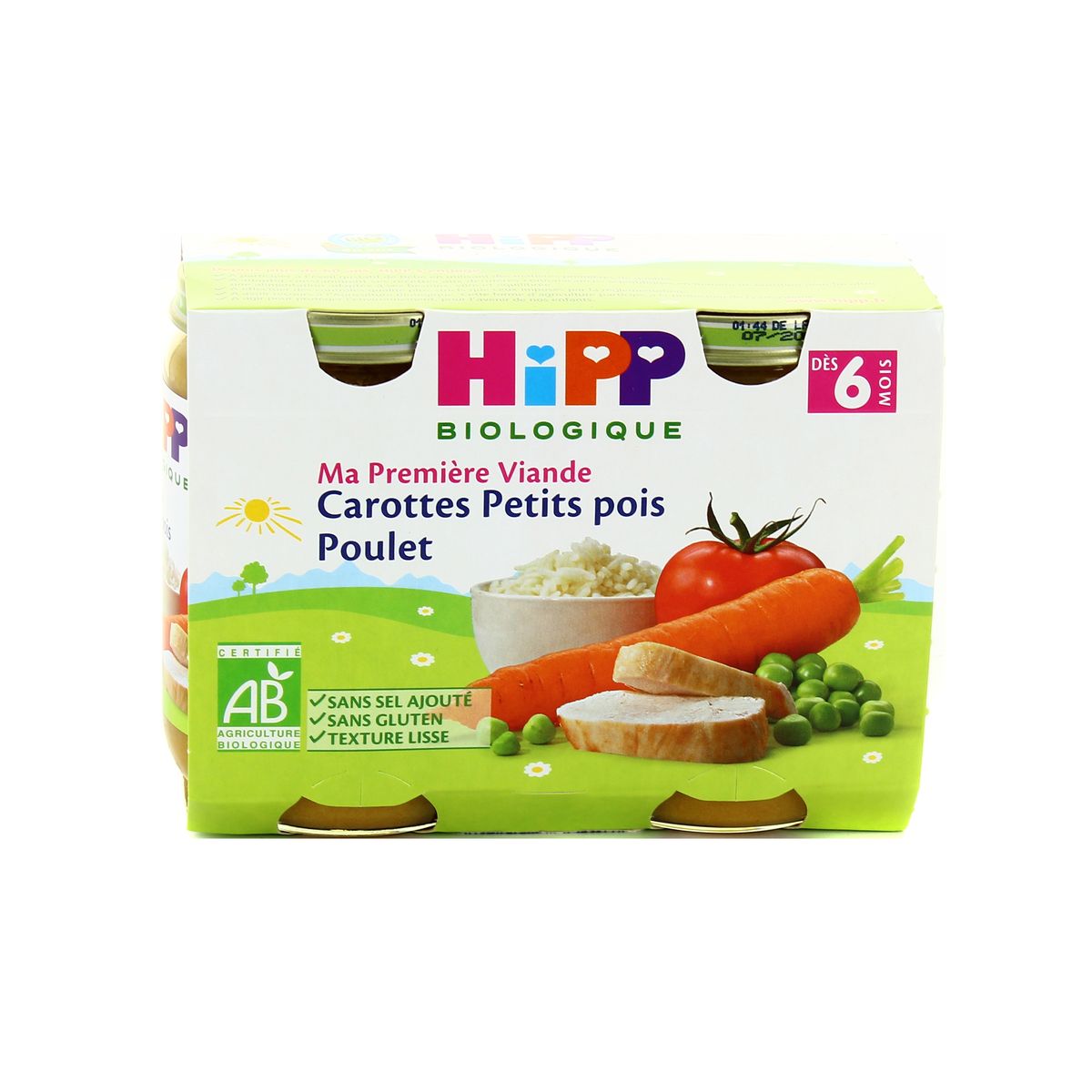 Achat Vente Hipp Carottes Petits Pois Poulet Bio Des 6 Mois 2x190g