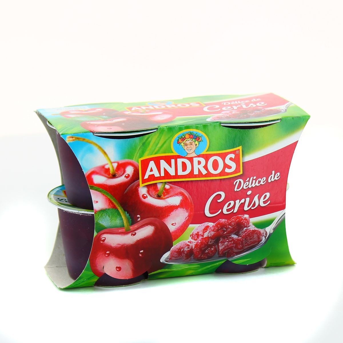 Andros Délice de cerise, 4x100g houra.fr
