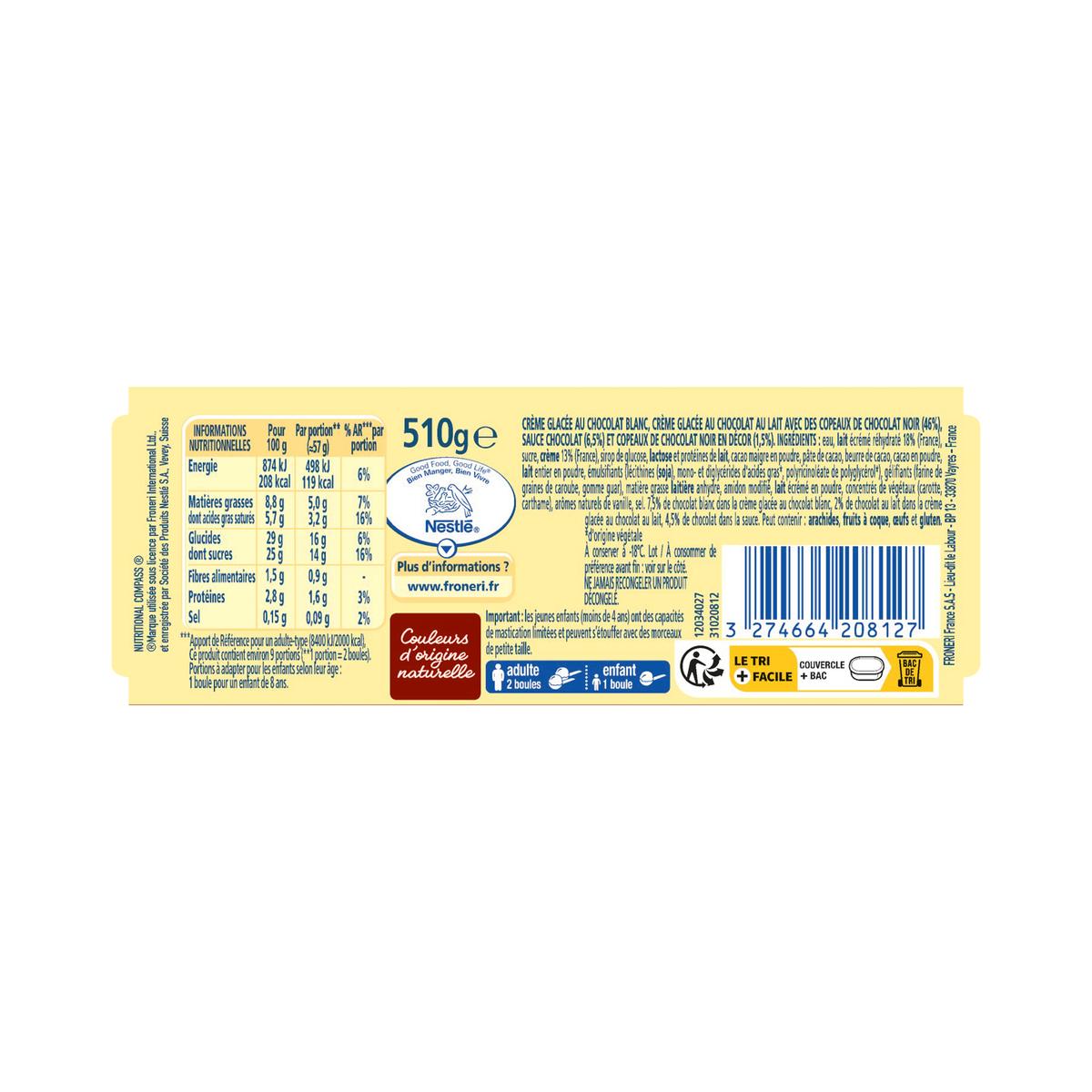 3274664208127 - La laitière - Crème glacée aux 3 chocolats