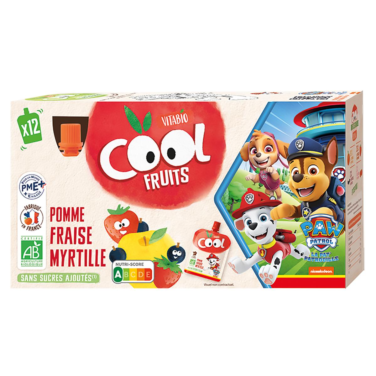 3288132650028 - Vitabio - Cool Fruits - Pomme de Provence, Fraise, Myrtille, Acérola Bio - Purée de Fruits en gourde 