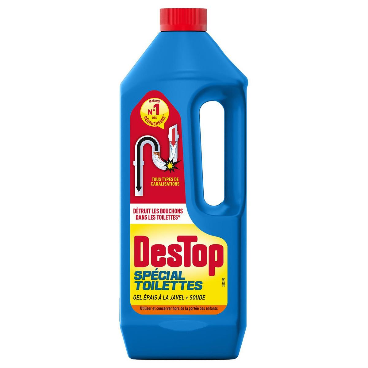 3665468000428 - Destop - Déboucheur Spécial Toilettes Gel à la Javel et Soude DESTOP Déboucheur Spécial Toilettes Gel à la Javel et Soude