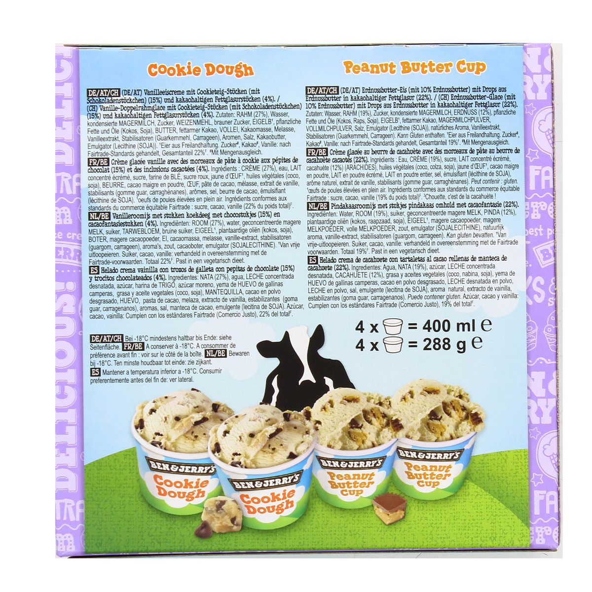 8711327320628 - Ben&Jerry's - Crème glacée Chunks Cool-lection 4x100ml