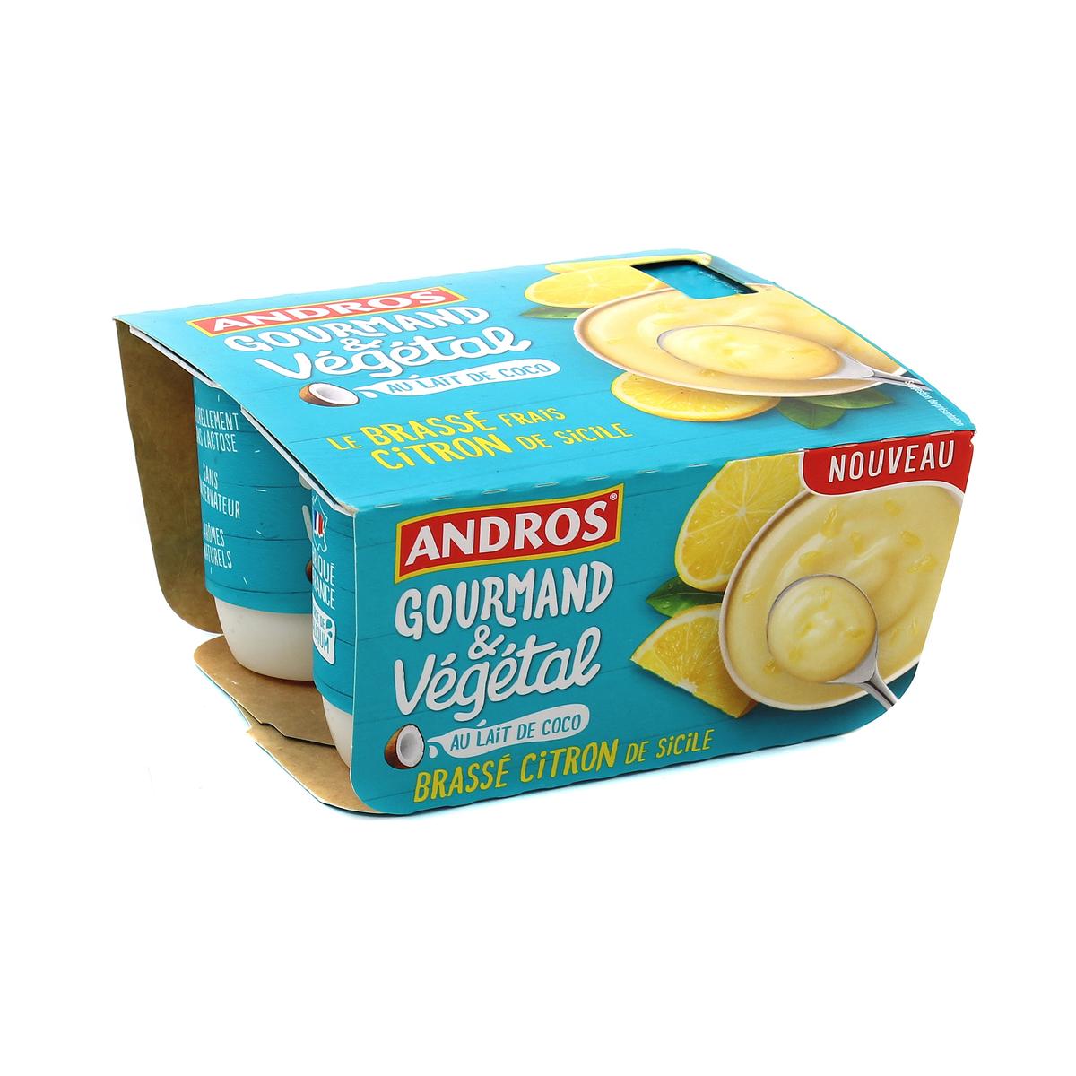 Yaourt aromatisé vanille citron amande coco brassé PERLE DE LAIT
