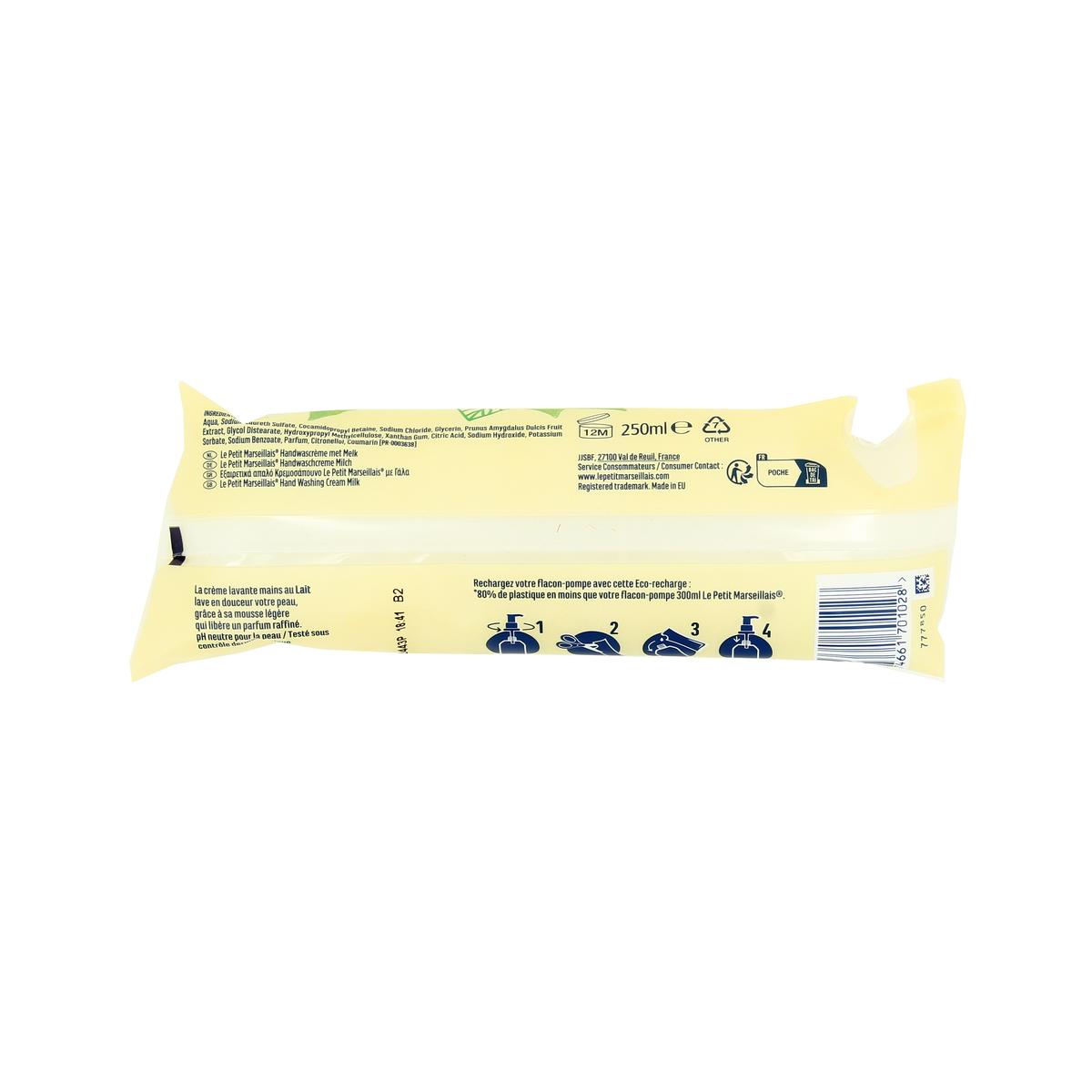 3574661701028 - Le Petit Marseillais - Eco-recharge Crème mousse Lait