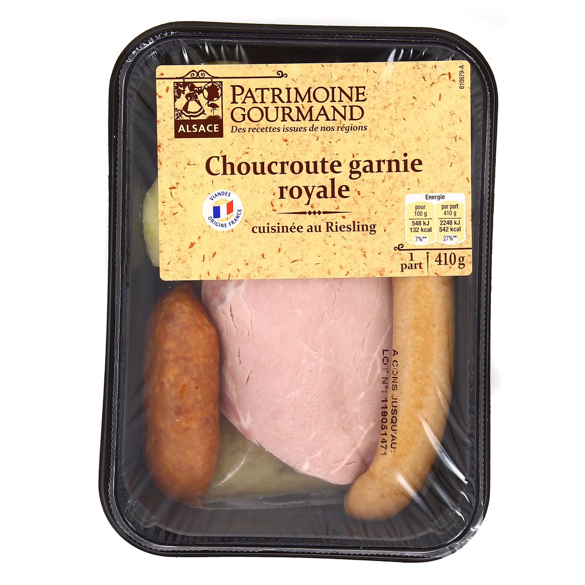 Achat Vente Patrimoine Gourmand Choucroute Garnie Alsacienne 410g