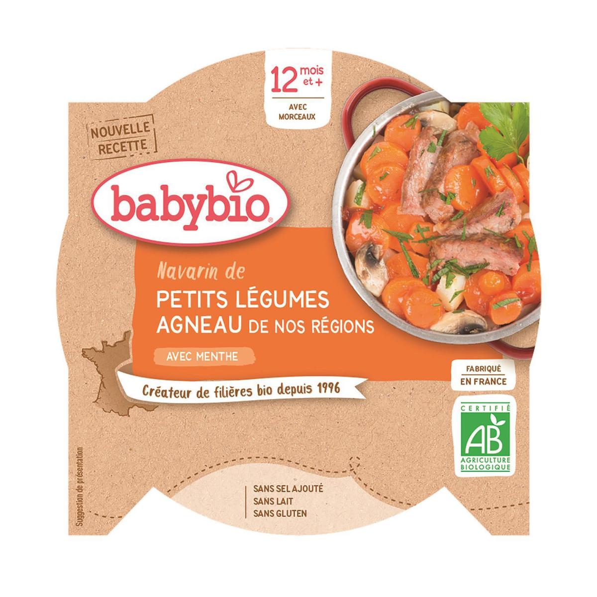3288131501628 - Babybio - Navarin de petits Légumes, Agneau de nos Régions Bio Assiette Bébé Dès 12 mois