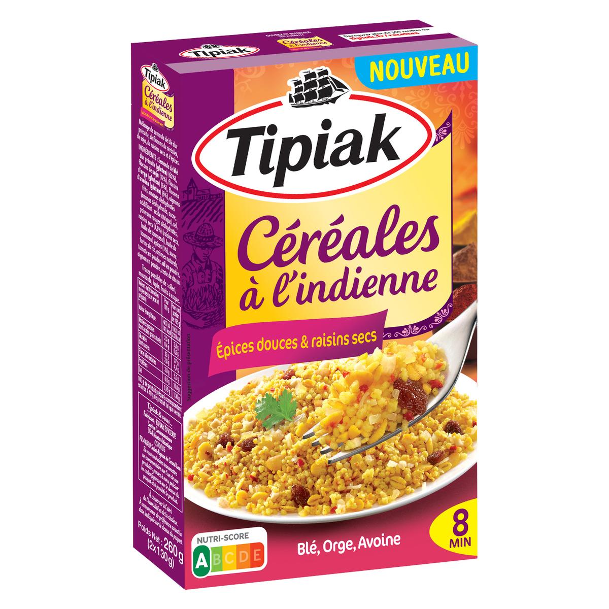 3600900022828 - Tipiak - Céréales à l'indienne - Blé, Orge, Avoine- 2 sachets