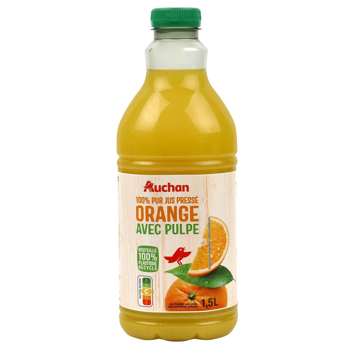 3596710473328 - Auchan - Pur Jus d'Orange Avec Pulpe