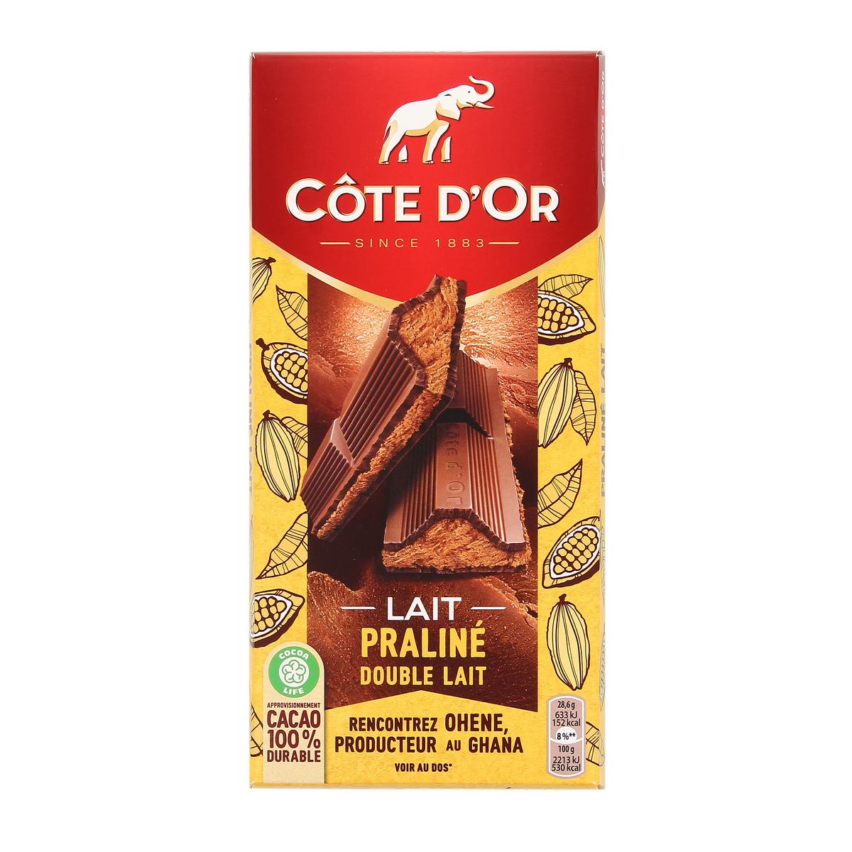 Côte d'Or - tablette de chocolat - noir - Praliné Truffé Cacao
