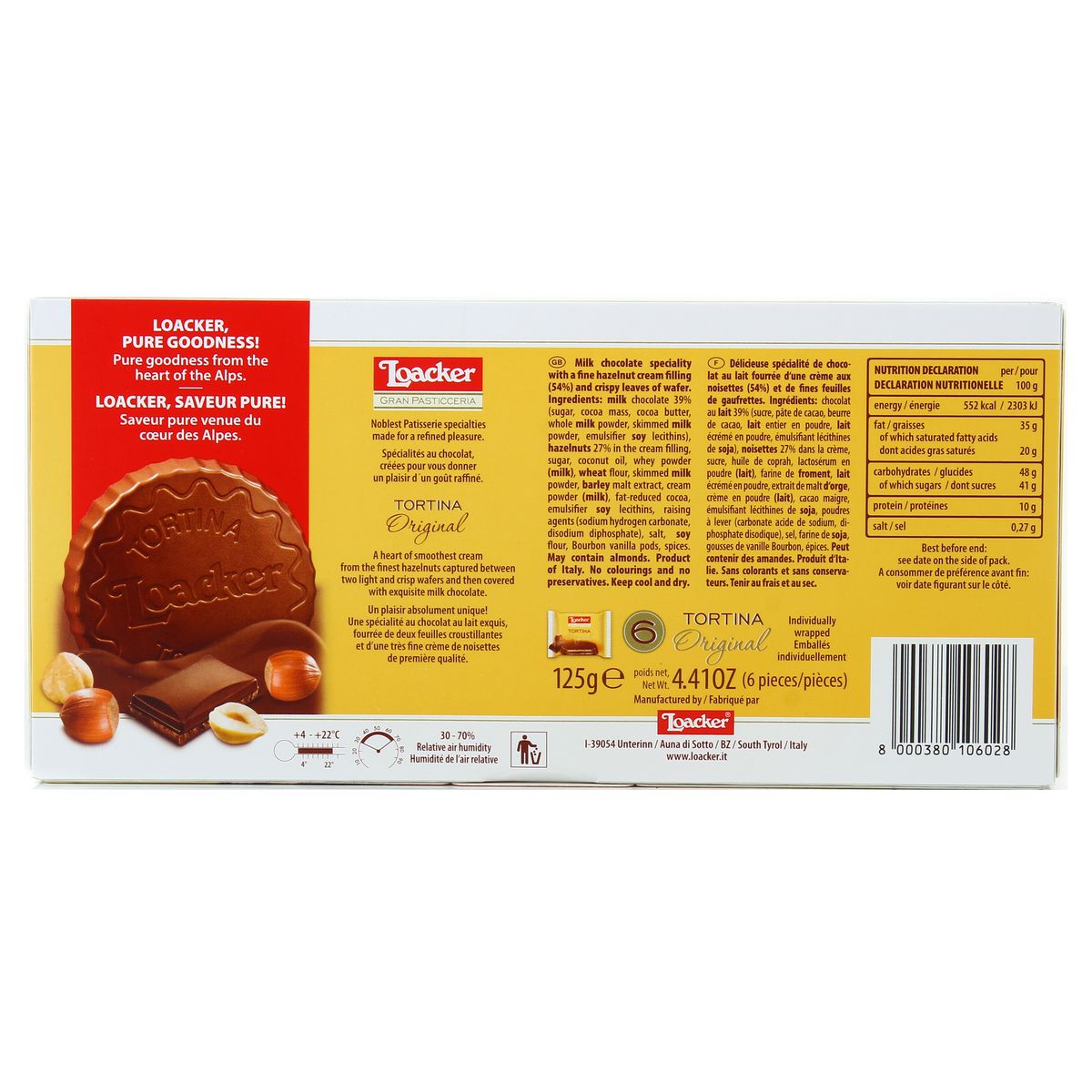 8000380106028 - Loacker - Tortina original