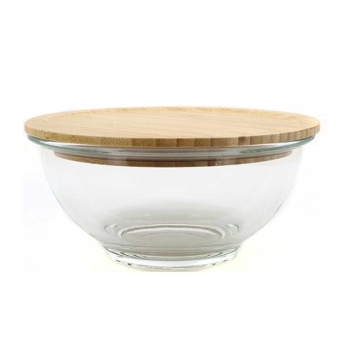 5420059856628 - Point virgule - Bol en verre avec couvercle en bambou
