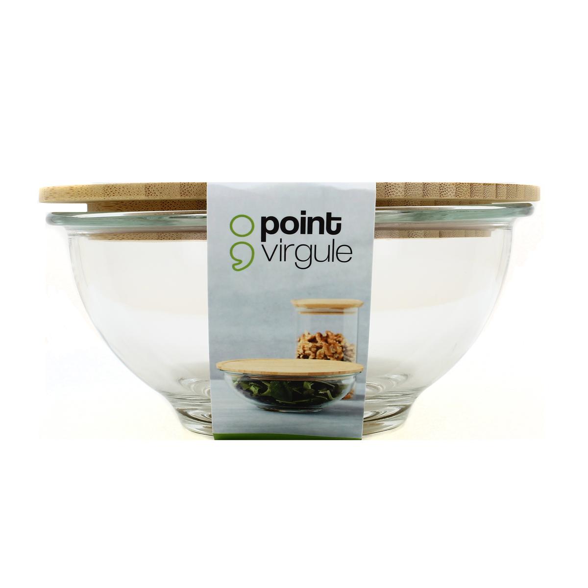 5420059856628 - Point virgule - Bol en verre avec couvercle en bambou