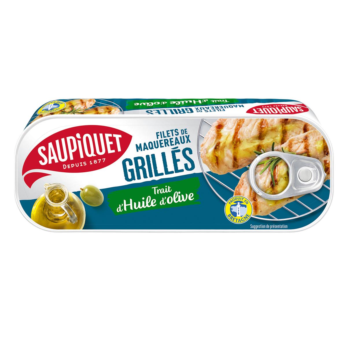 3165950217728 - Saupiquet - Filets de Maquereaux Grillés trait d'Huile d'Olive