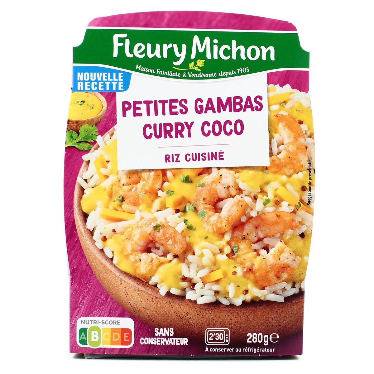 3302740719028 - Fleury Michon - Petites Gambas Curry Coco et Riz Cuisiné