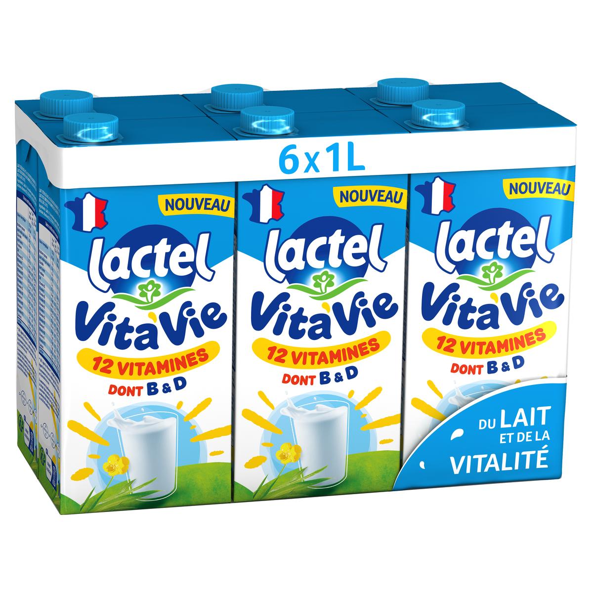 3428271240029 - Lactel - Lait 1/2 écrémé vitaminé - Vita'Vie