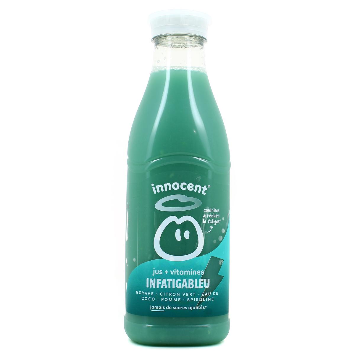 5038862130929 - innocent - Jus + Vitamines Goyave, Citron Vert, Eau de Coco, Pomme et Spiruline. Infatigableu