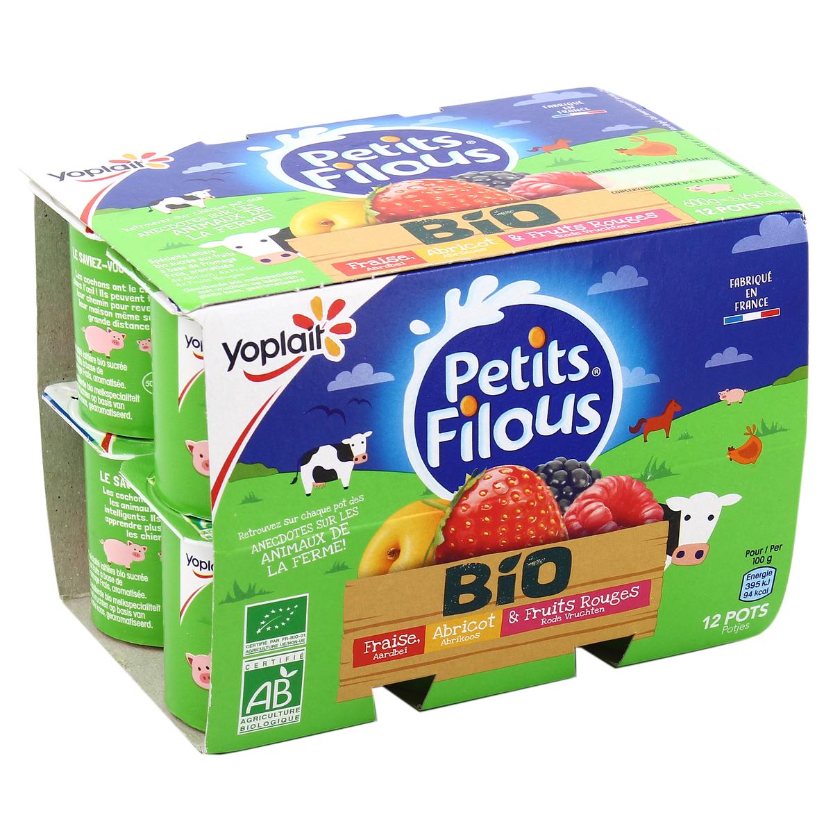 Livraison A Domicile Yoplait Petits Filous Bio Panaches 12x50g Livraison A Domicile Yoplait Petits Filous Bio Panaches 12x50g