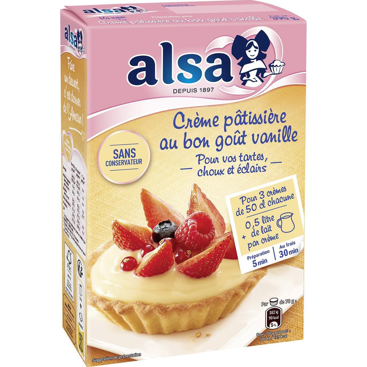 3027030013029 - Alsa - Préaparation crème patissière vanille 3*130G