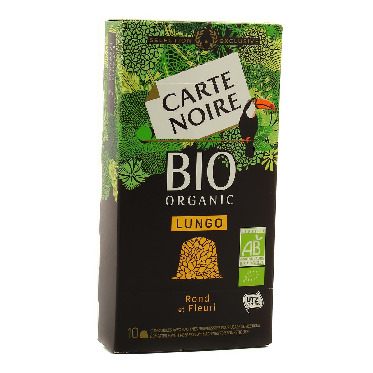 Livraison A Domicile Carte Noire Cafe Lungo Bio 10 Capsules