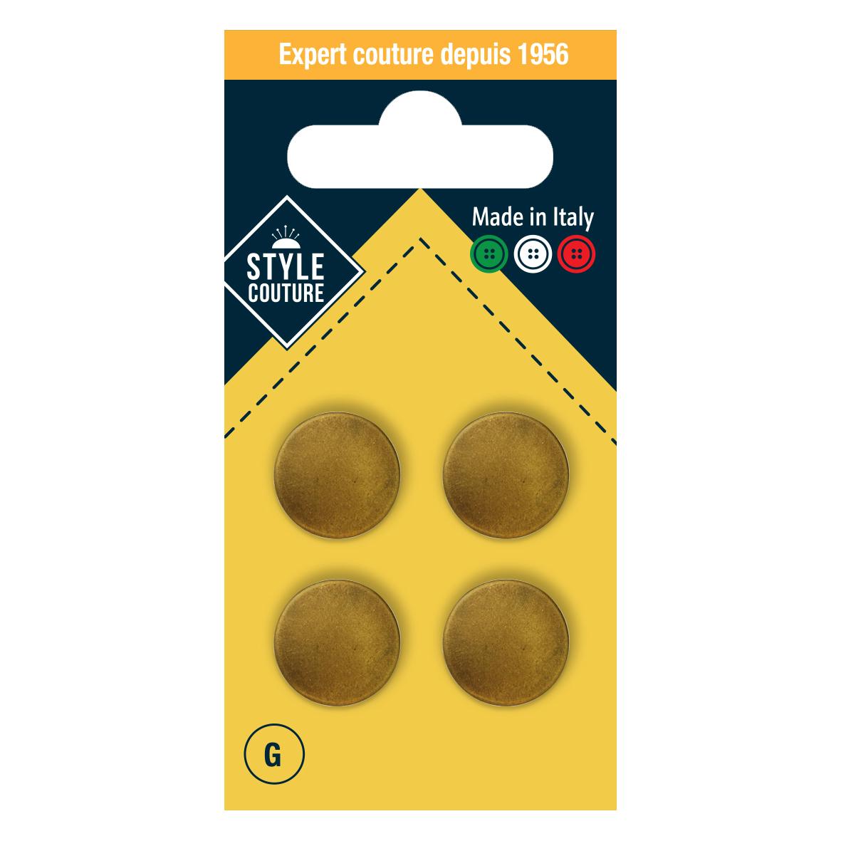 3040695840830 - Style couture - Boutons a queue Or 15 mm