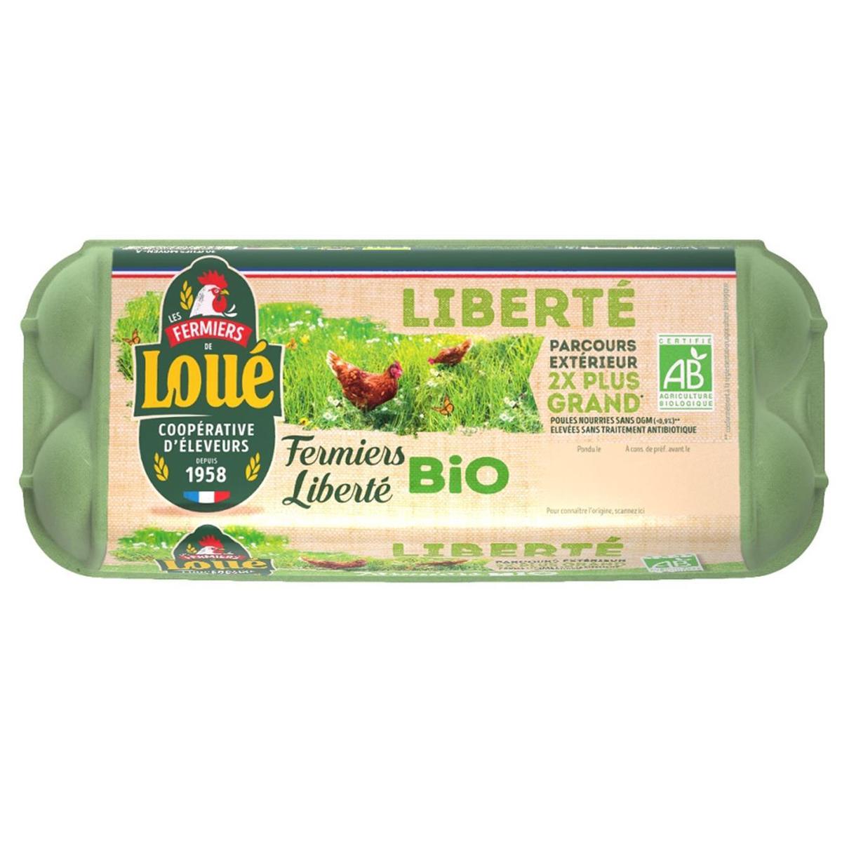 3251320021030 - Loué - 10 Oeufs bio fermier calibre moyen