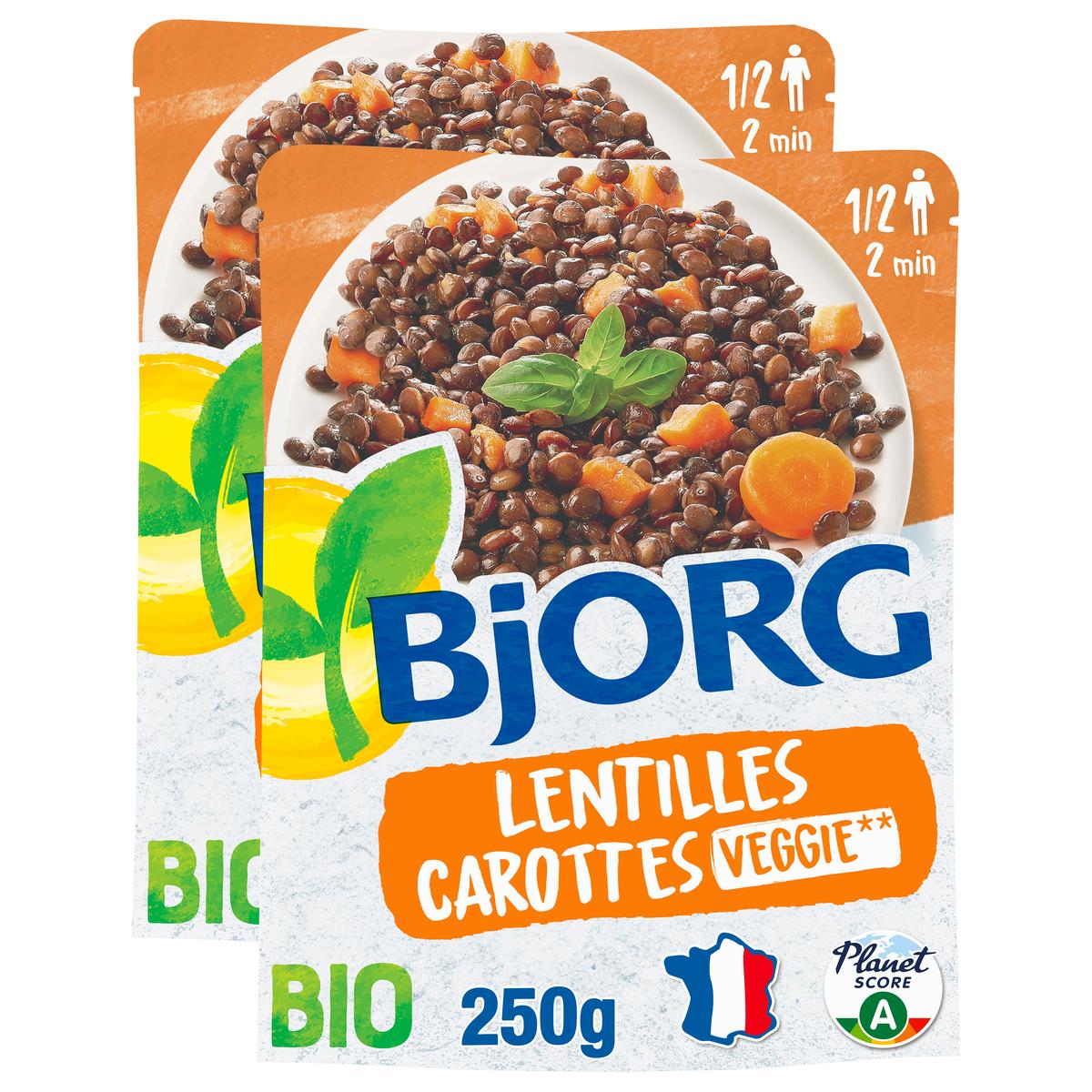 2050000344930 - Bjorg - Lentilles carottes fondantes Plat Cuisiné bio