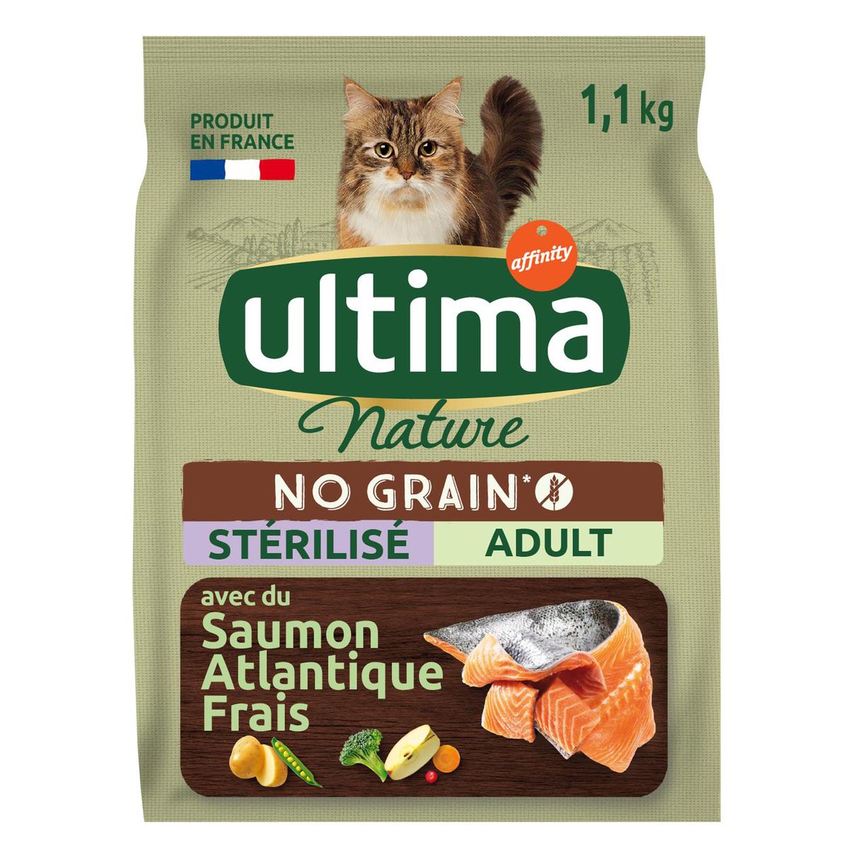 3700260417330 - Affinity - Ultima Nature - Croquettes Saumon sans Céréales pour chat adulte stérilisé