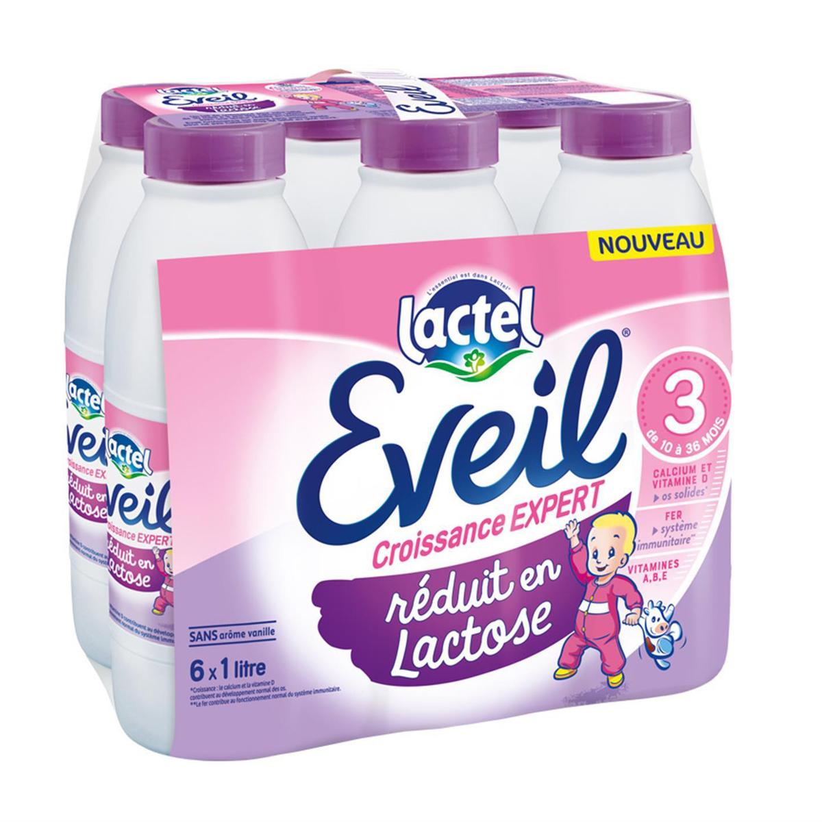 Achat Vente Lactel Lait De Croissance Eveil Reduit En Lactose 6x1l