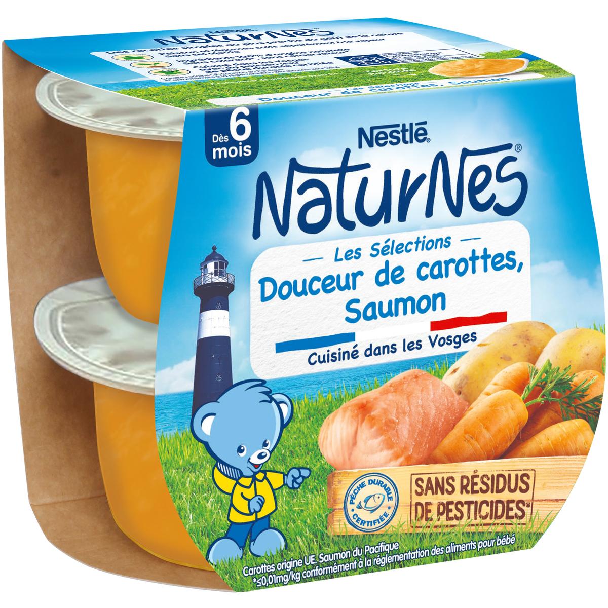 7613034580931 - Nestlé - Naturnes - Douceur de Carottes, Saumon Bol Bébé Dès 6 mois