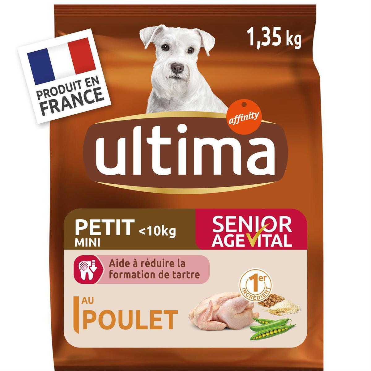 3700260417231 - Affinity - Ultima - Croquettes Poulet AgeVital+8 Aide à réduire la formation de tartre pour petit chien senior