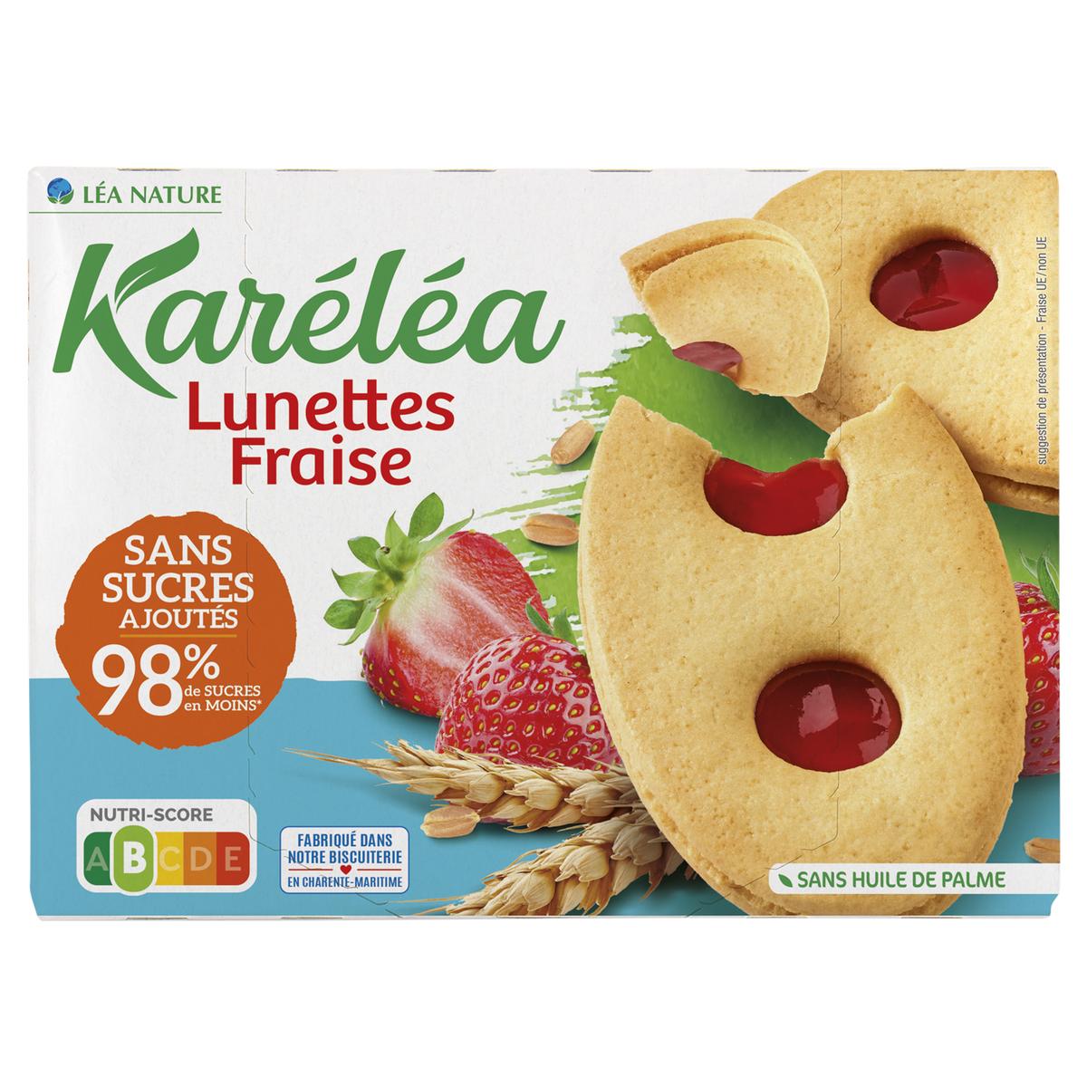 3456300010732 - Karéléa - Biscuits Lunettes Fraise Sans Sucres Ajoutés