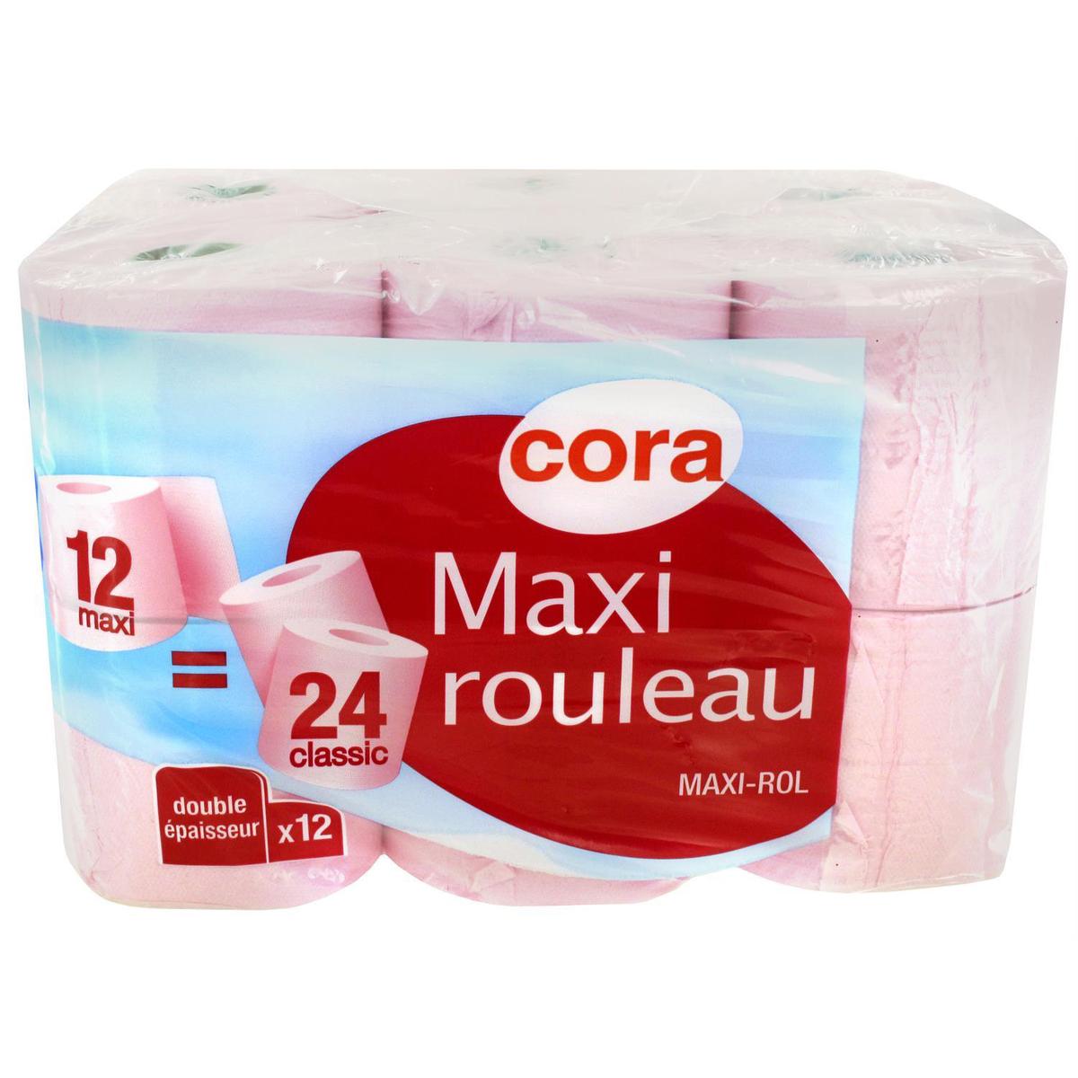 Cora papier toilette rose 96 rouleaux 2 plis soft