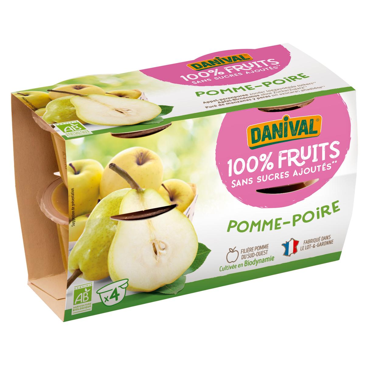 3431590013632 - Danival - Pomme Poire bio sans sucres ajoutés