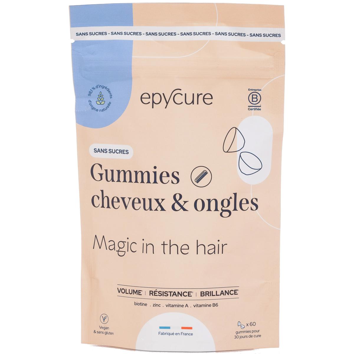 3770017754032 - Epycure - Gummie Cheveux et Ongle Sans Sucre 