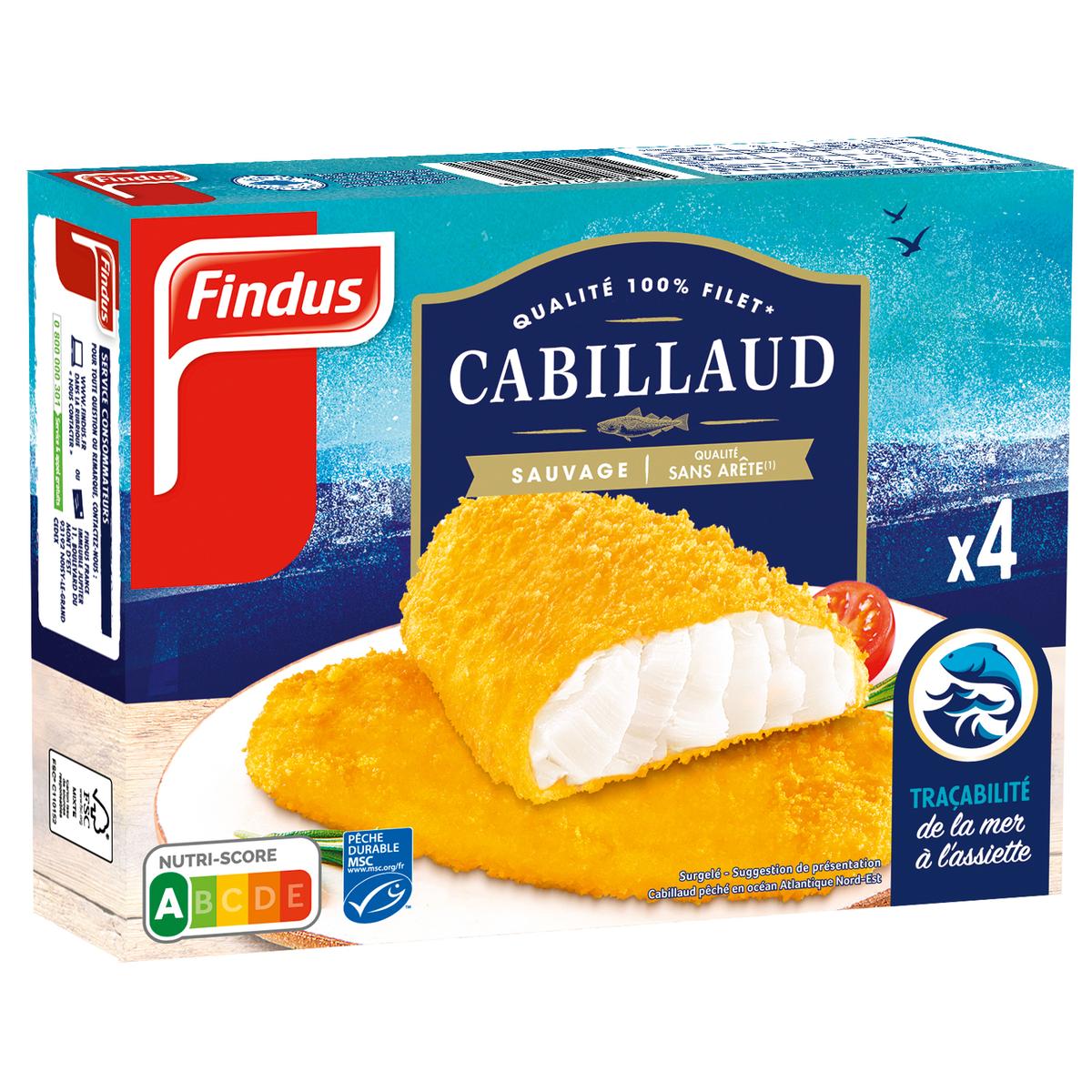 3599740004432 - Findus - Panés de cabillaud sauvage MSC ferme et croustillant qualité 100% filet