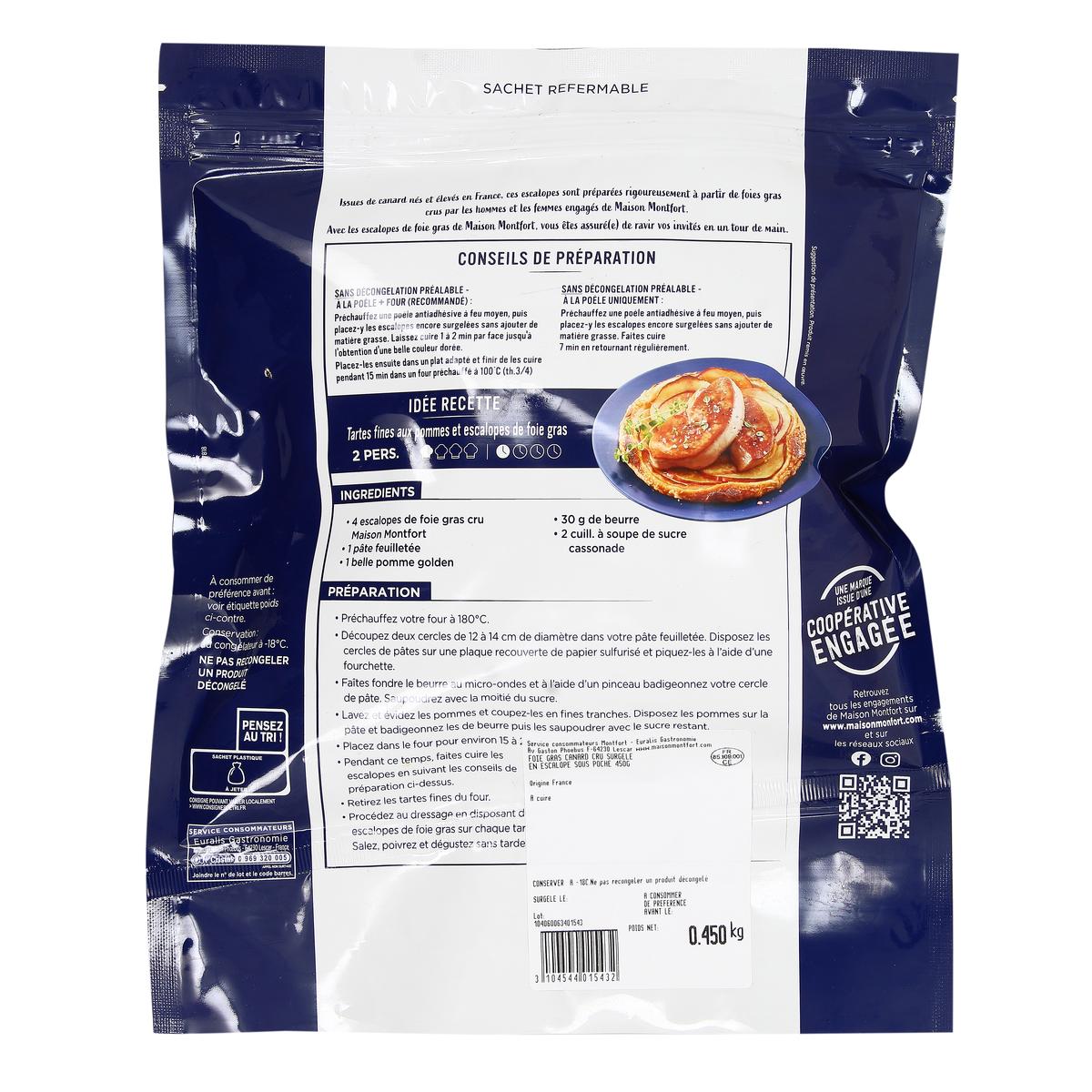 3104544015432 - Maison Montfort - Escalopes de foie gras de canard cru
