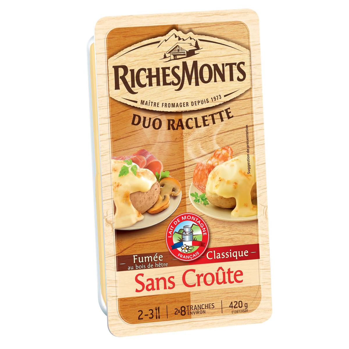3176582035932 - Richesmonts - Raclette Duo Fumé & Nature
